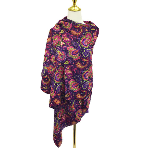 Vibrant Paisley Print Scarf