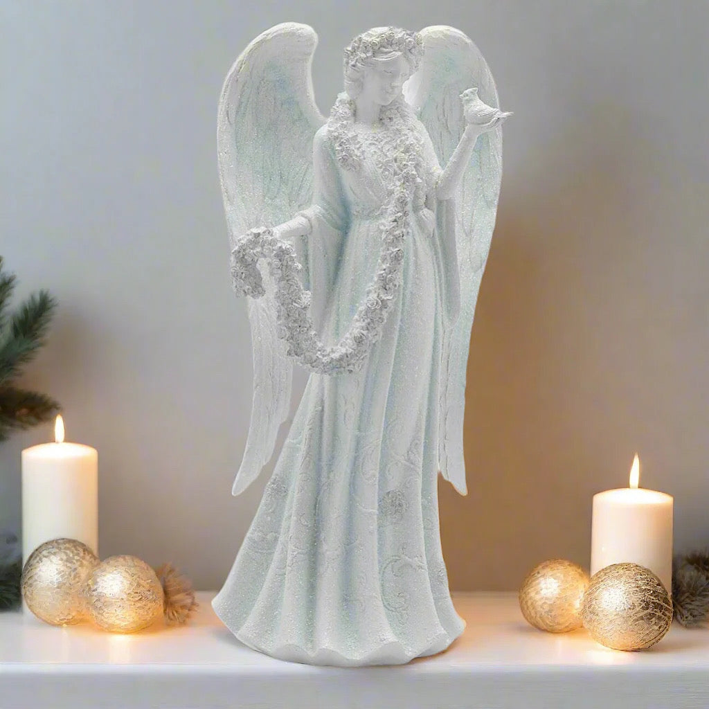 White Snow Angel Figurine