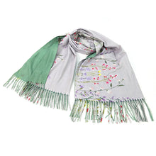 Load image into Gallery viewer, Wild Garden Boarder Pashmina Style
