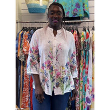 Load image into Gallery viewer, Wildflower Print Cotton Shirt (white)
