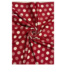 Load image into Gallery viewer, Wine Polka Dot Reversible Wool Scarf (swirl)
