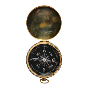 Folding Pocket Compass | Gold