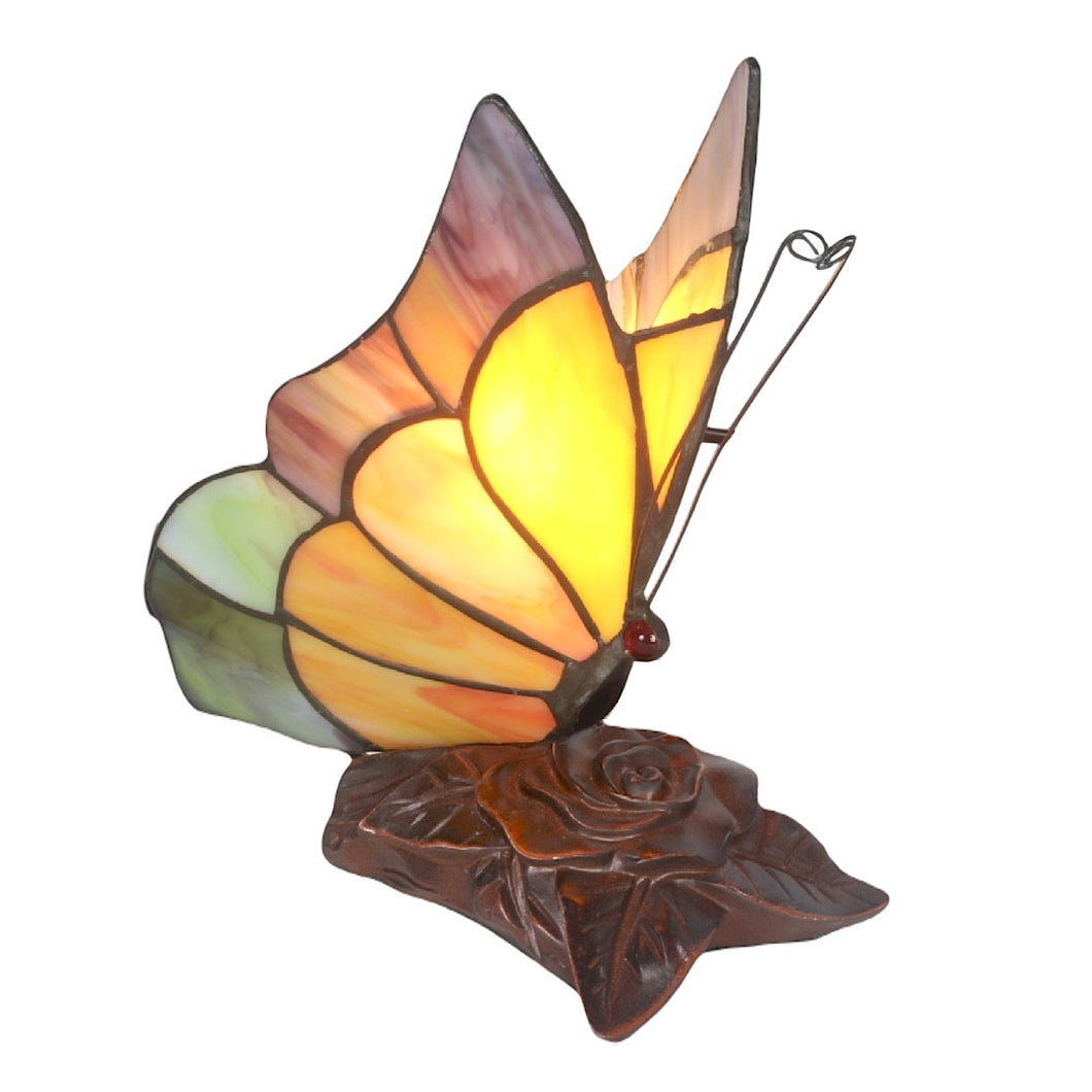 Stain Glass Style Butterfly Lamp