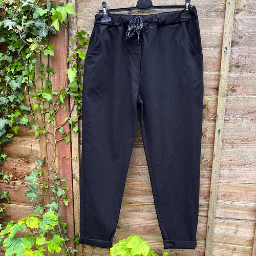 Black 'Original' Cotton Magic Trousers