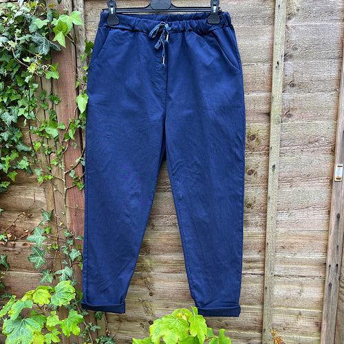 Navy 'Original' Cotton Magic Trousers