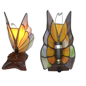 Stain Glass Style Butterfly Lamp