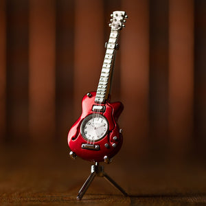 Miniature Clock - Red Guitar