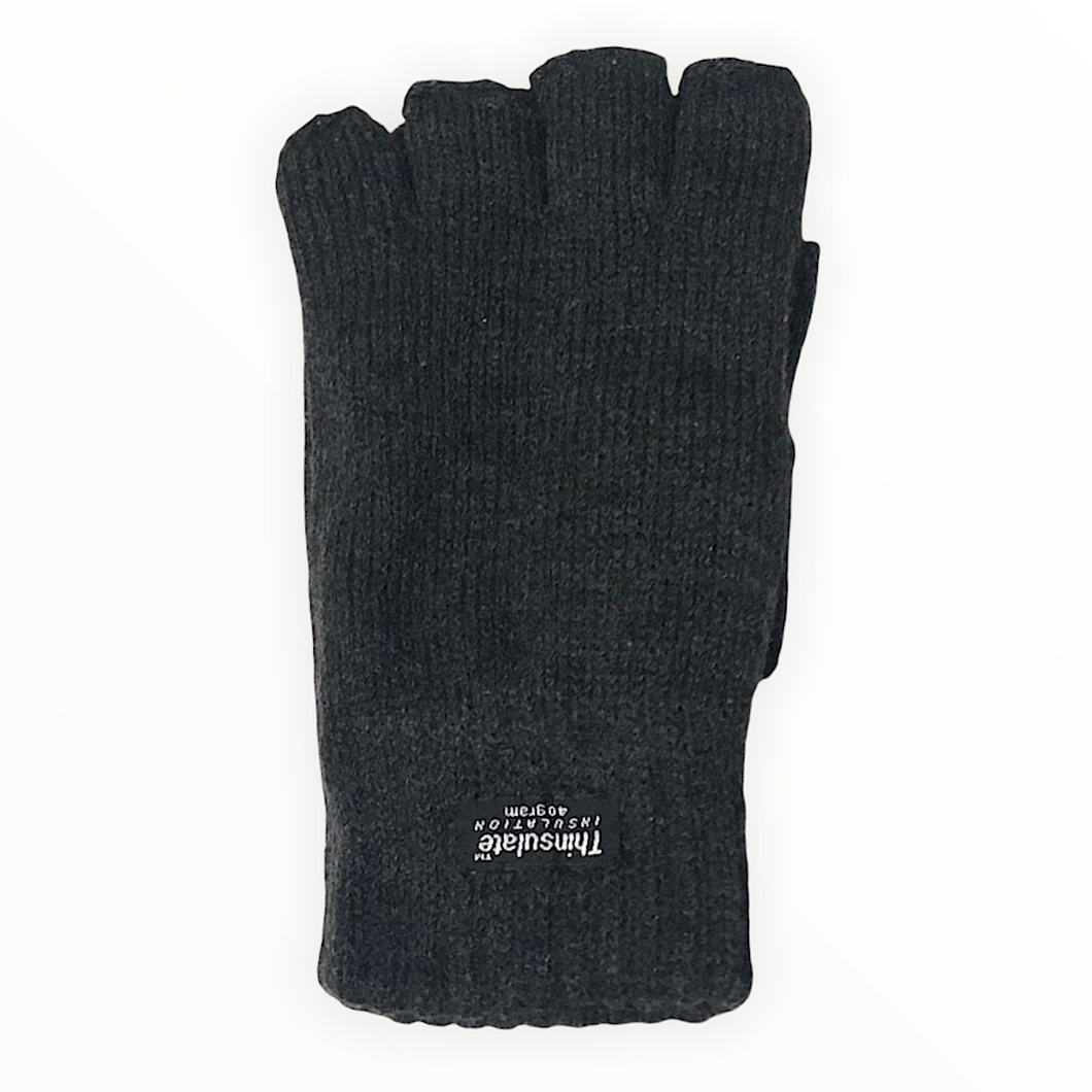 Men's Thinsulate Fingerless Gloves | Charcoal