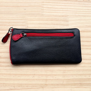 Genuine Leather Glasses & Sunglasses Case | Black, White & Red