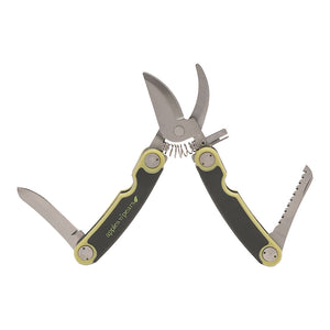 Apple Green & Black Original Folding Pocket Secateurs (open)