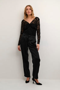 Danish Cocamia Sateen Trousers | Black