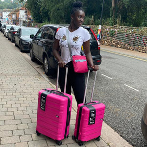 Bright Pink Medium Size Skylar Suitcase