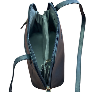Small "Giulia" Italian Leather Crossbody Bag | Navy