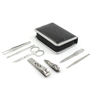 Men's Black Medium Manicure Set (tools & case)