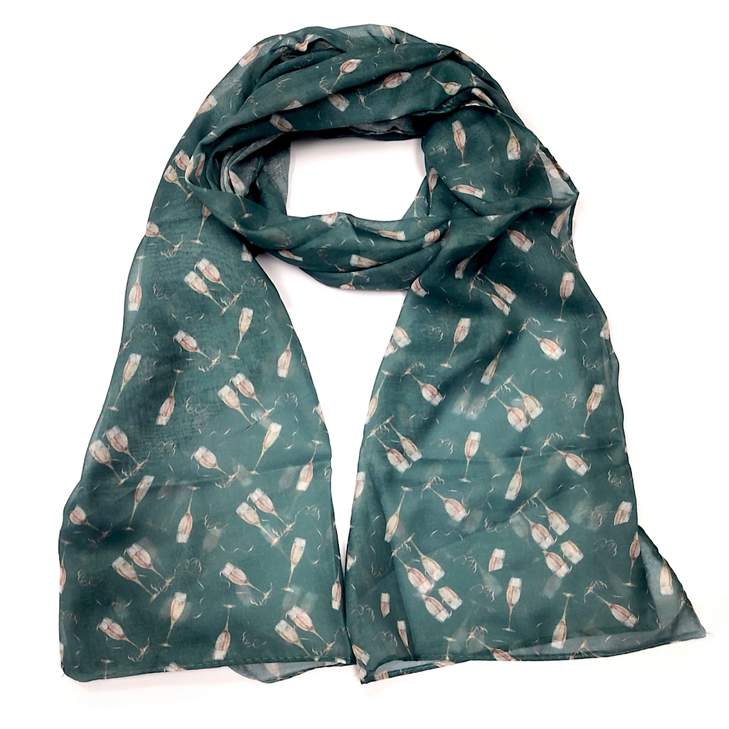 Green Champagne Party Scarf