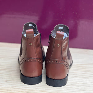 Tan Leather Chelsea Style Ankle Boots