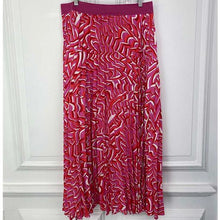 Load image into Gallery viewer, Pink Retro Print Pleated Skirt
