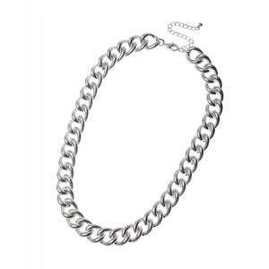 Silver Curb Chain Necklace