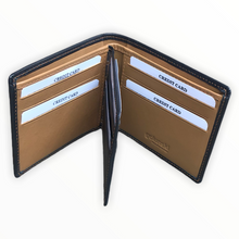 Load image into Gallery viewer, Gents Black &amp; Tan Soft Leather RFID Wallet By &#39;Zen&#39; | 12 Card Slots
