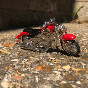Miniature Clock - Red Motorbike