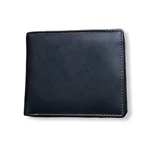 Gents Black & Tan Soft Leather RFID Wallet By 'Zen' | 12 Card Slots