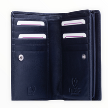 Load image into Gallery viewer, Black Sienna Compact Leather RFID Purse
