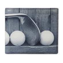 Load image into Gallery viewer, Leather Golf Printed RFID Wallet
