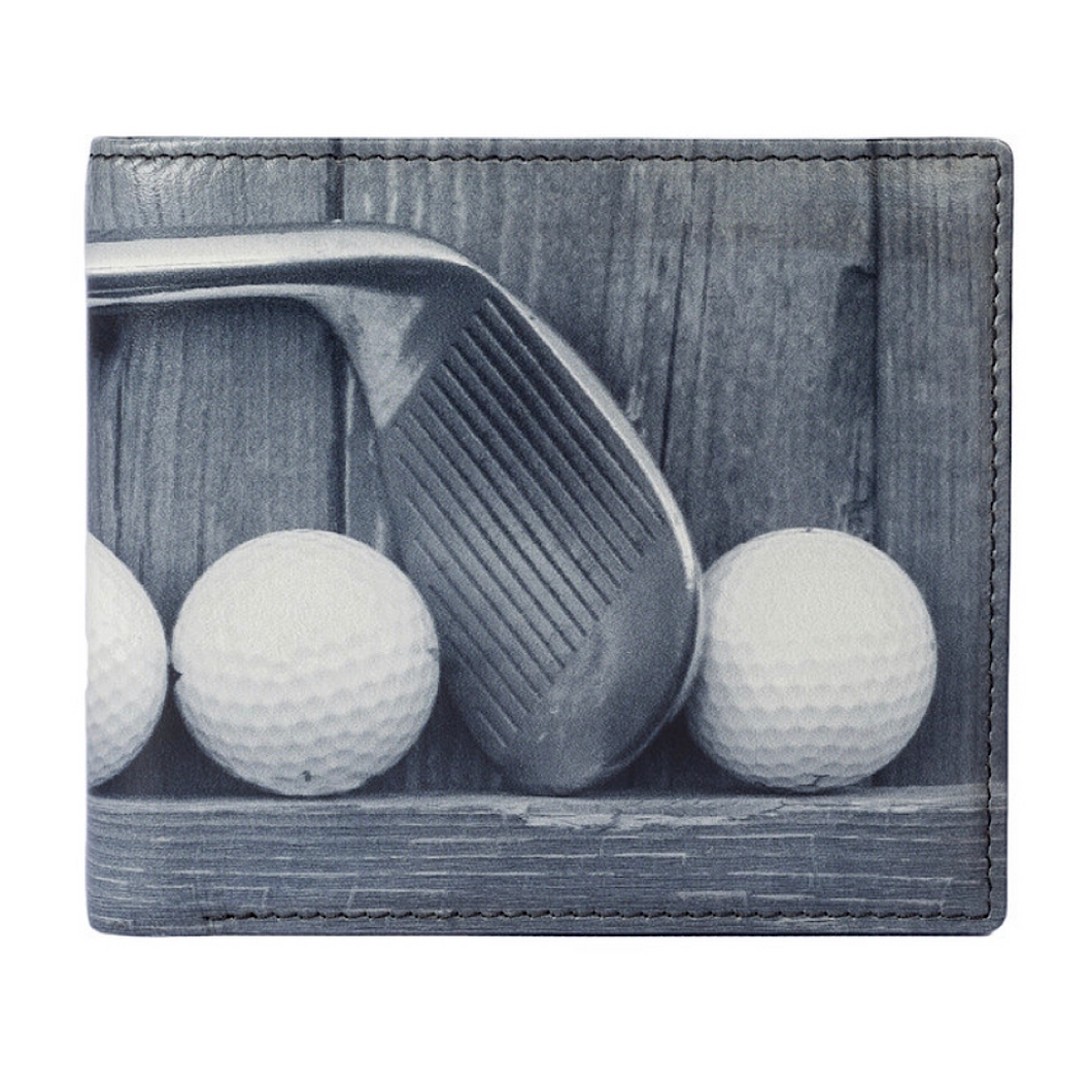 Leather Golf Printed RFID Wallet