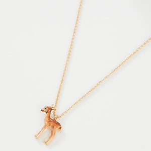 Enamel Fawn Necklace