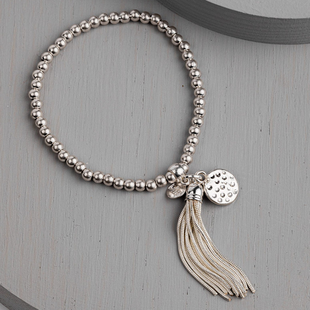 Silver Mini Tassel Bracelet