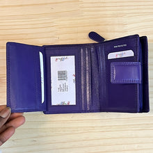 Load image into Gallery viewer, Bestseller Medium Leather RFID Purse | Purple
