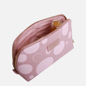 Luxury Medium Pink Spot Beauty Bag By Alice Wheeler