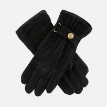 Load image into Gallery viewer, Black Ladies Suede Walking/Dog Walking Gloves (studio image)
