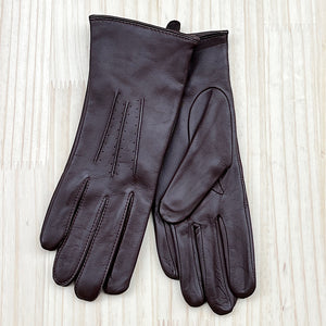 Ladies Brown Leather Gloves
