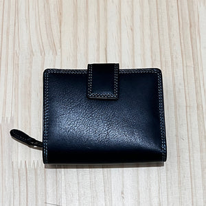Bestseller Medium Leather RFID Purse | Black Tropical (tab)
