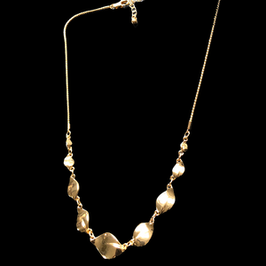 Zaha Gold Abstract Contemporary Short Necklace