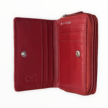 Load image into Gallery viewer, Red Small &#39;aka Holiday&#39; Leather RFID Purse
