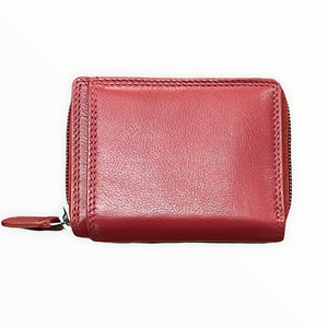 Red Small 'aka Holiday' Leather RFID Purse