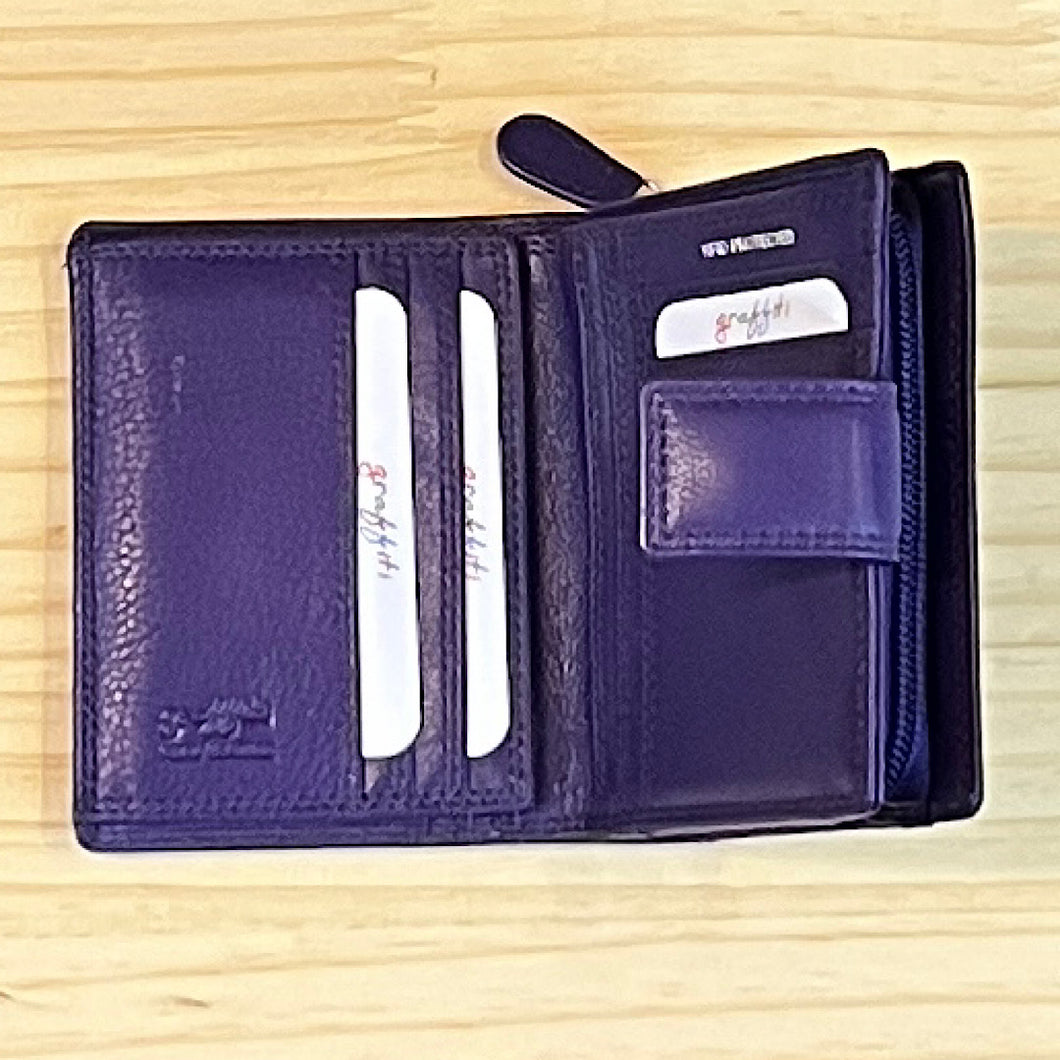Bestseller Medium Leather RFID Purse | Purple