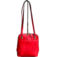 Load image into Gallery viewer, 2 in One &quot;Caterina&quot; Italian Leather Shoulder Bag &amp; Backpack | Blood Red
