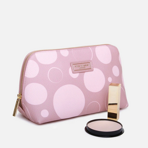 Luxury Medium Pink Spot Beauty Bag By Alice Wheeler