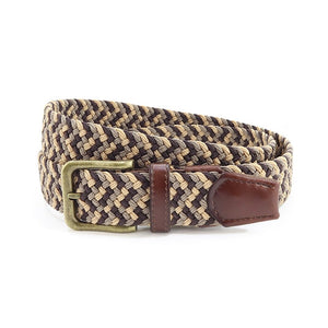 Gents Designer Inspired Woven Belt | Multi Brown