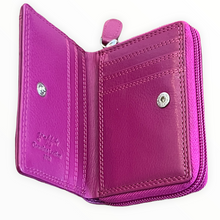 Load image into Gallery viewer, Fuchsia Small &#39;aka Holiday&#39; Leather RFID Purse
