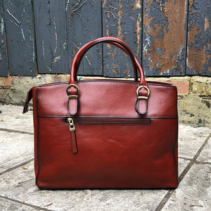 Elegant 'Marianne' Leather Work Bag | Tan
