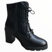 Load image into Gallery viewer, Dior-Rissimo Short Black Croc Print Boots
