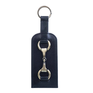 Black Steed Leather Keyring