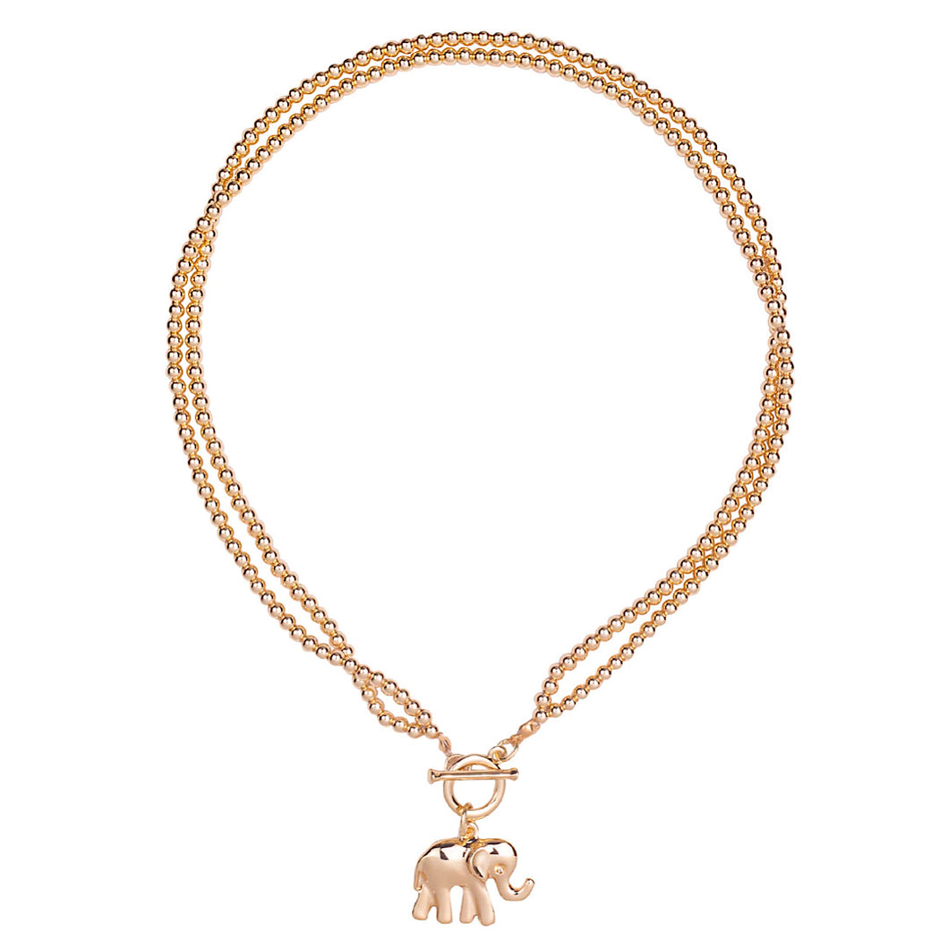 Gold Emily The Elephant Short/Long Necklace