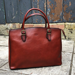 Elegant 'Marianne' Leather Work Bag | Tan