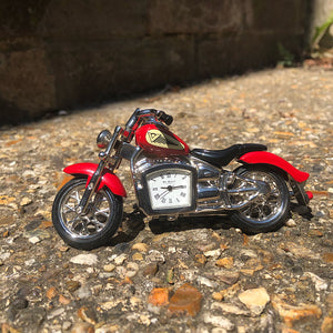 Miniature Clock - Red Motorbike