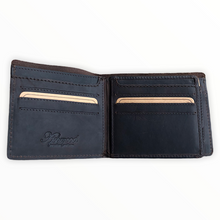 Load image into Gallery viewer, Gents Brown Leather Wallet with Coin Pocket By Ashwood

